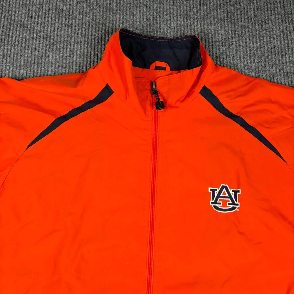 Vesi Sportswear Pullover Men's XL Auburn Tigers Windbreaker Orange Full Zip NCAA